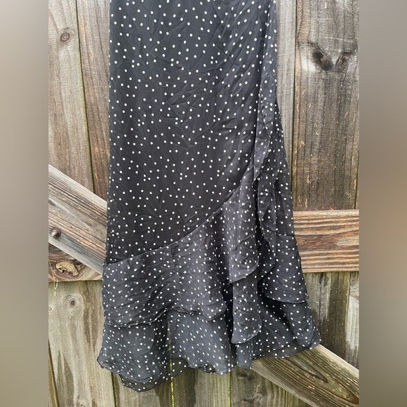 Mi Ami Black Polka Dot Ruffle Dress Size M - Picture 3 of 10